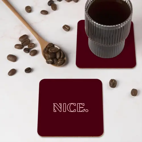 Bordeaux - Nice - minimalistisch onderzetter kurk middel -sfeer2
