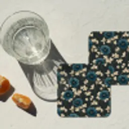 Botanisch - Bloemen - Blauw onderzetter kurk middel 366 -sfeer4