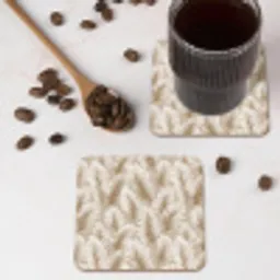 Botanisch - Patroon - Beige onderzetter kurk middel 366 -sfeer2
