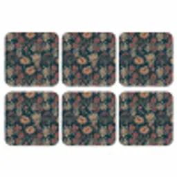 Botanisch - Patroon - Blauw onderzetter kurk middel 366 -3d