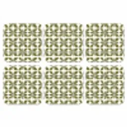 Botanisch - Retro - Groen onderzetter kurk middel 366 -3d
