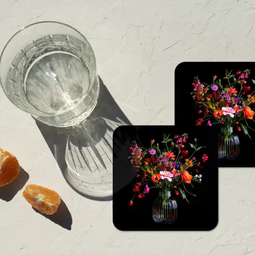 Boeket - Veldbloemen - Vaas onderzetter kurk middel -sfeer4