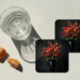 Boeket - Tulpen - Vaas - Rood onderzetter kurk middel -sfeer4