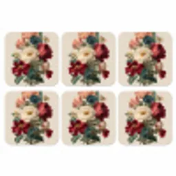Boeket - Warme tinten - Elegant onderzetter kurk middel -3d