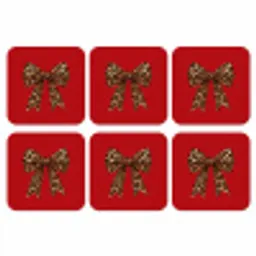 Strik - Sierlijk - Panter - Rood onderzetter kurk middel -3d