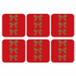 Strikken - Panterprint - Rood onderzetter kurk middel -3d
