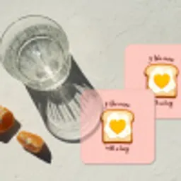 Brood - Illustratie - Quote - Roze onderzetter kurk middel -sfeer4