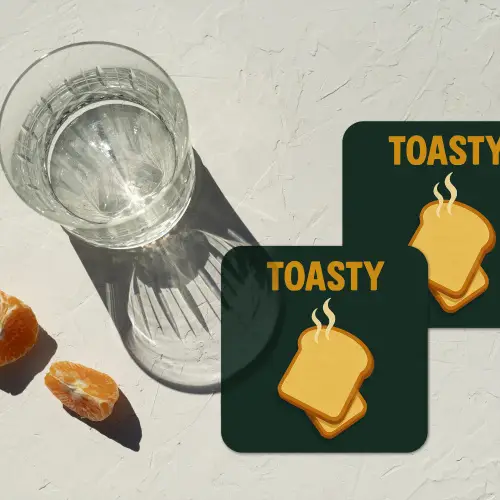 Brood - Tosti - Groen - Minimalistisch onderzetter kurk middel -sfeer4