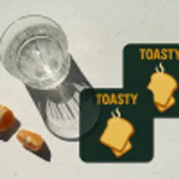 Brood - Tosti - Groen - Minimalistisch onderzetter kurk middel -sfeer4