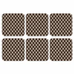 Bruin - Ruitpatroon - Geometrisch onderzetter kurk middel 366 -3d