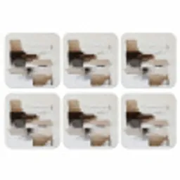 Penseelstreken - Balans - Beige - Bruin onderzetter kurk middel -3d