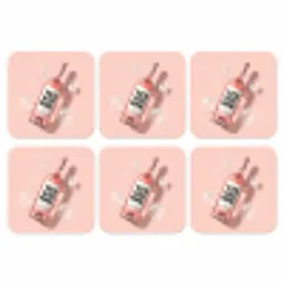 Bubbels - Rosé - Roze onderzetter kurk middel -3d