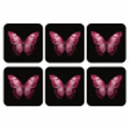 Vlinder - Fuchsia - Grafisch onderzetter kurk middel -3d