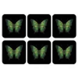 Vlinder - Groen - Diepte onderzetter kurk middel -3d