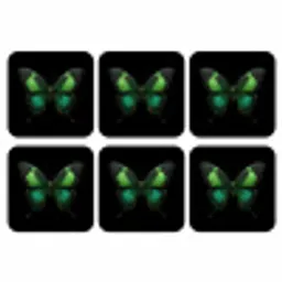Vlinder - Groen - Opvallend onderzetter kurk middel -3d