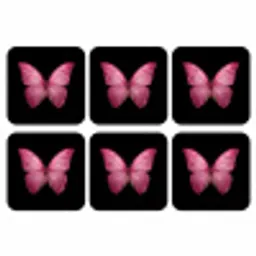 Vlinder - roze - Elegant onderzetter kurk middel -3d
