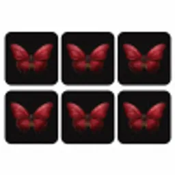 Vlinder - Rood - Minimalistisch onderzetter kurk middel -3d
