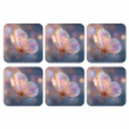 Vlinder - Vleugels - Pastel - Glinstering onderzetter kurk middel -3d