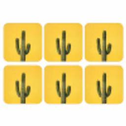 Cactus - Groen - Minimalistisch onderzetter kurk middel -3d