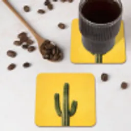 Cactus - Groen - Minimalistisch onderzetter kurk middel -sfeer2
