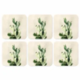 Cactus - Groen - Minimalistisch onderzetter kurk middel -3d