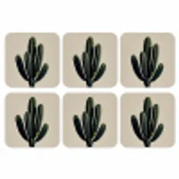 Cactus - Subtiel - Groen onderzetter kurk middel -3d