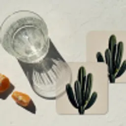 Cactus - Subtiel - Groen onderzetter kurk middel -sfeer4