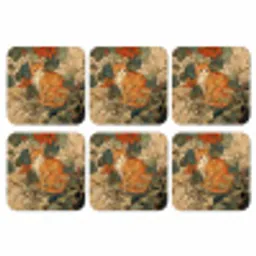 Kat - Sierlijk - Bloemen onderzetter kurk middel -3d