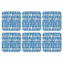 Ruitpatroon - Blauw - Crème onderzetter kurk middel 366 -3d