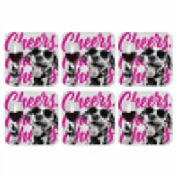 Cheers - Hond - Roze - Wijn onderzetter kurk middel -3d