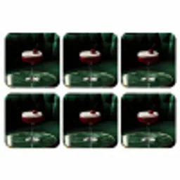 Kers - Cocktail - Rood - Marmer onderzetter kurk middel -3d