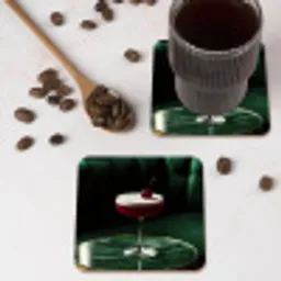 Kers - Cocktail - Rood - Marmer onderzetter kurk middel -sfeer2
