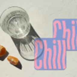 Chill - Roze - Blauw - Golvend onderzetter kurk middel -sfeer4