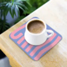 Chill - Roze - Blauw - Golvend onderzetter kurk middel -sfeer5