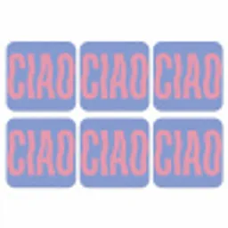 Ciao - Roze - Blauw - Golvend onderzetter kurk middel -3d