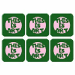 Cirkel - Roze - Tekst - Art onderzetter kurk middel -3d