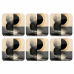 Cirkels - Schaduw - Abstract onderzetter kurk middel -3d