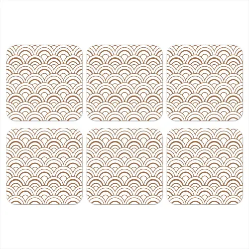 Klassiek - Motief - Terracotta onderzetter kurk middel 366 -3d