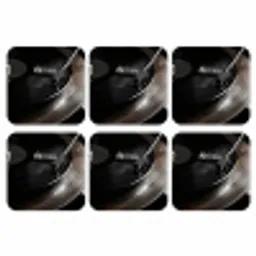 Close-up - Vinylplaat - Platenspeler - Zwart onderzetter kurk middel -3d