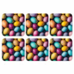 Kleurrijk - Paaseitjes - Spetters onderzetter kurk middel -3d