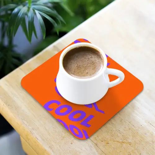 Cool - Paars - Oranje onderzetter kurk middel -sfeer5
