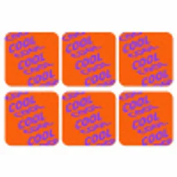 Cool - Paars - Oranje onderzetter kurk middel -3d