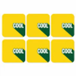 Cool - Geel - Groen onderzetter kurk middel -3d