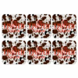 Koeienprint - Limited edition - Rood onderzetter kurk middel -3d