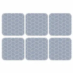 Crème - Blauw - Strepen - Patroon onderzetter kurk middel 366 -3d