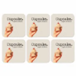 Cupcake - Zoet - Kers onderzetter kurk middel -3d