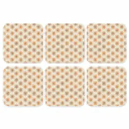 Madelief - Patroon - Oranje onderzetter kurk middel 366 -3d