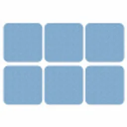 Donkerblauw - Patroon - Lijnen onderzetter kurk middel 366 -3d