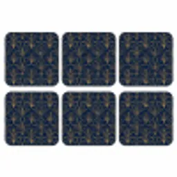 Deco - Waaier - Blauw onderzetter kurk middel 366 -3d
