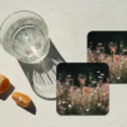Hert - Wilde bloemen - Bos onderzetter kurk middel -sfeer4
